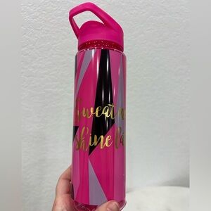 Pink Water Bottle “Sweat now. Shine later”